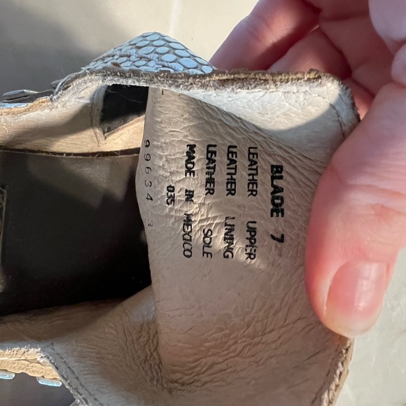 Freebird by Steven Snakeskin booties cowboy size 7 Gently Used - Picture 5 of 6